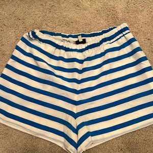 Annie Griffin Striped Shorts Size Medium Silk Dressy